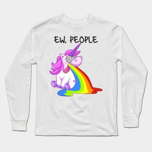 Unicorn Sanctuary: Where People Are Eww-worthy Long Sleeve T-Shirt